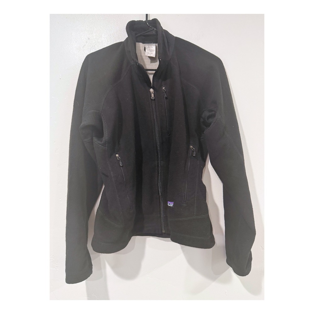 Patagonia R2 Regulator Fleece Jacket Womens Medium Black Full Zip Mid Layer